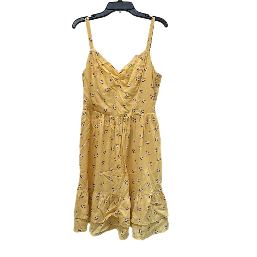 Hollister yellow floral dress, xs